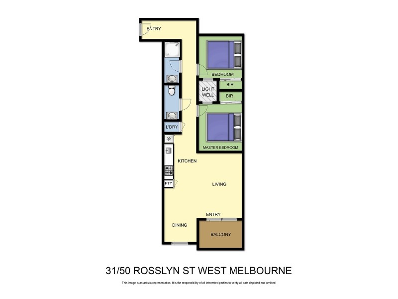 31/48 rosslyn Street, West Melbourne VIC 3003 Floorplan
