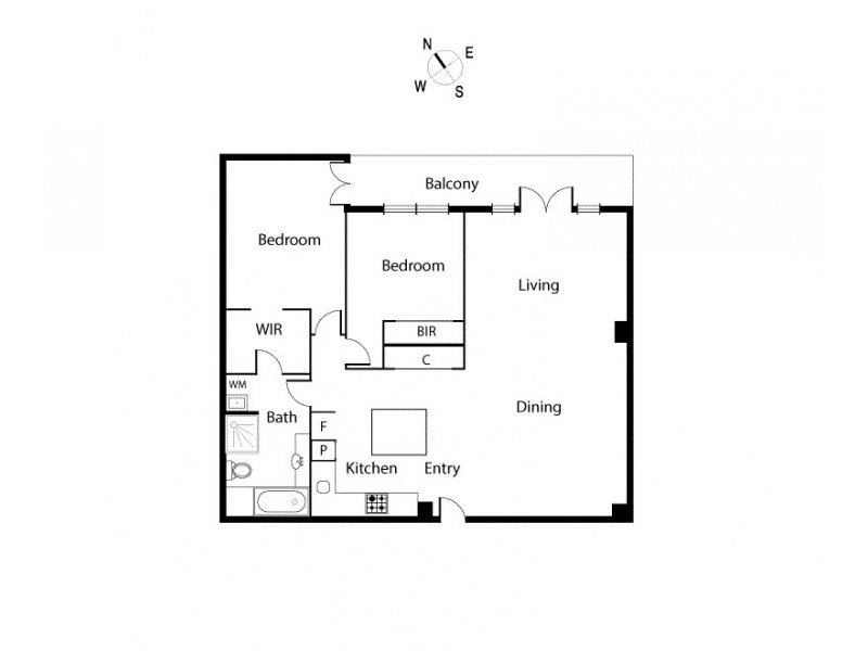 518/422 Collins Street, Melbourne VIC 3000 Floorplan
