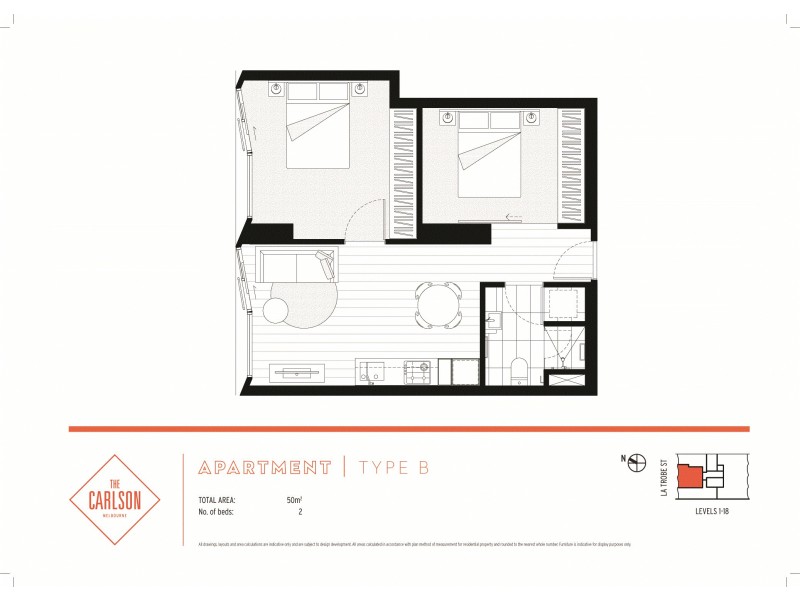 1502/315-321 La Trobe Street, Melbourne VIC 3000 Floorplan