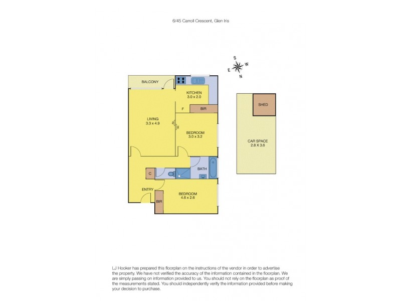 6/45 Carroll Crescent, Glen Iris VIC 3146 Floorplan