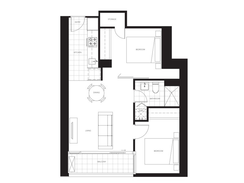 4407/80 A’beckett Street, Melbourne VIC 3000 Floorplan