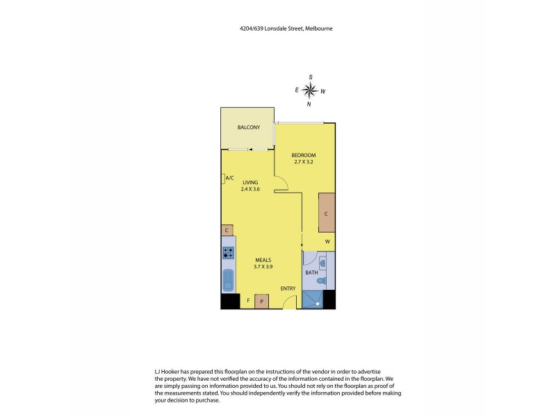 4204/639 Lonsdale Street, Melbourne VIC 3000 Floorplan