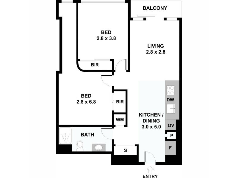 1407/105 Clarendon Street, Southbank VIC 3006 Floorplan