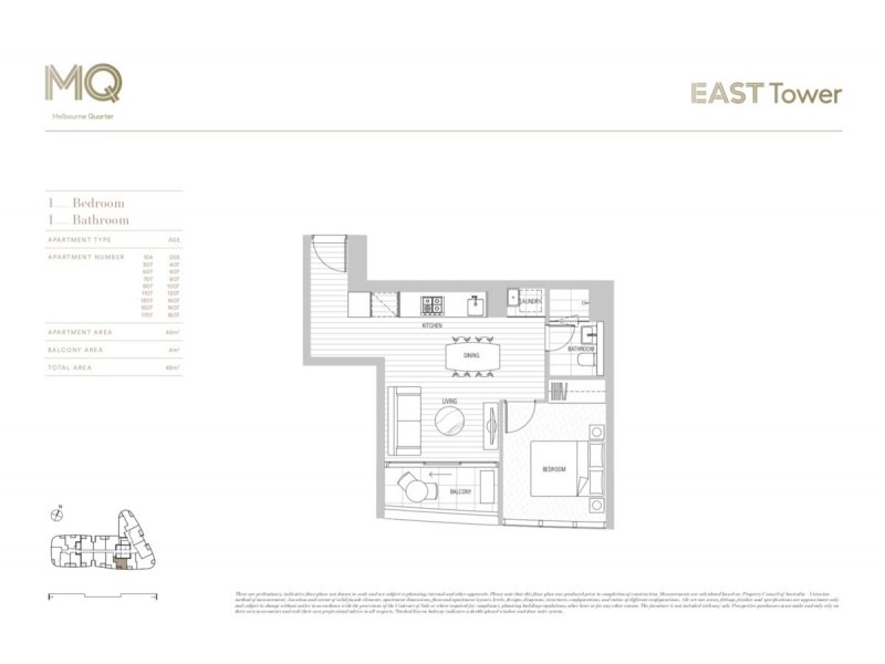 1407/614 Flinders Street, Docklands VIC 3008