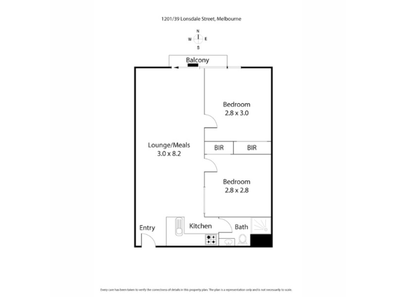 1201/39 Lonsdale Street, Melbourne VIC 3000 Floorplan