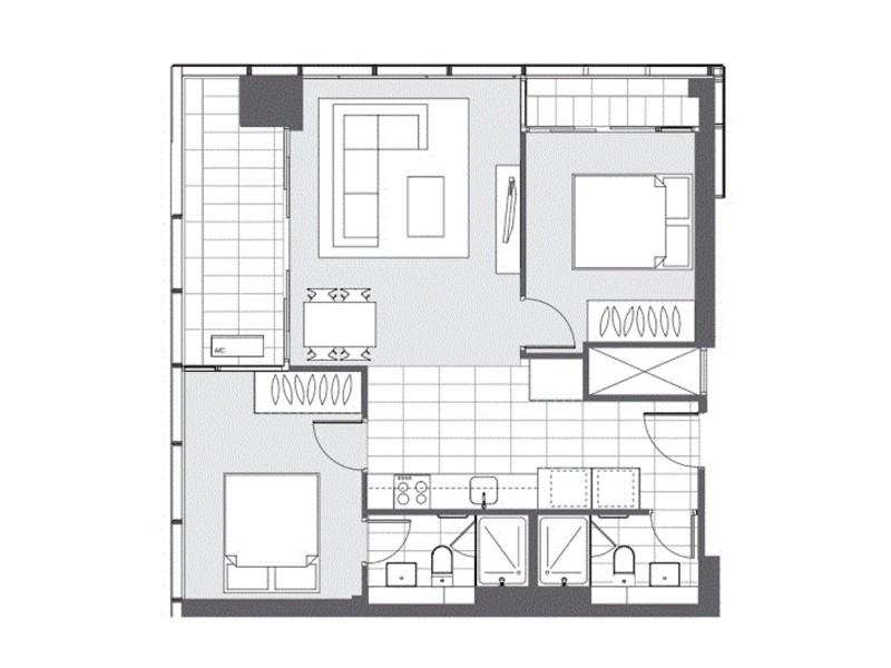 3712/639 Lonsdale Street, Melbourne VIC 3000 Floorplan