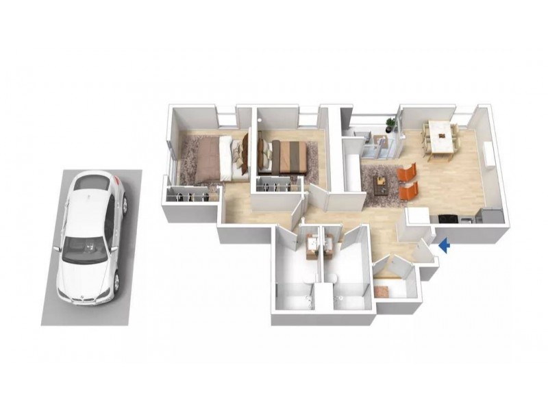 4002/81 Abeckett Street, Melbourne VIC 3000 Floorplan