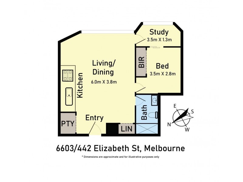 6603/442-450 Elizabeth Street, Melbourne VIC 3000 Floorplan