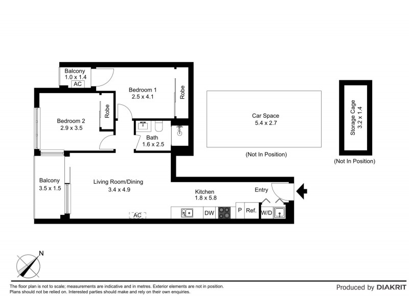 601/93 Flemington Road, North Melbourne VIC 3051 Floorplan