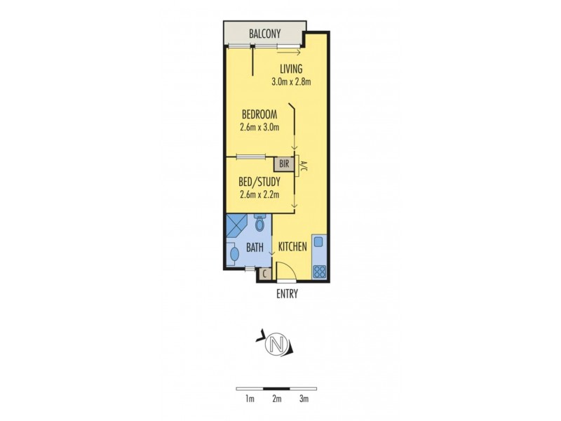 721/585 La Trobe Street, Melbourne VIC 3000 Floorplan
