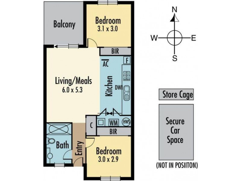 168/115 Neerim Road, Glen Huntly VIC 3163 Floorplan
