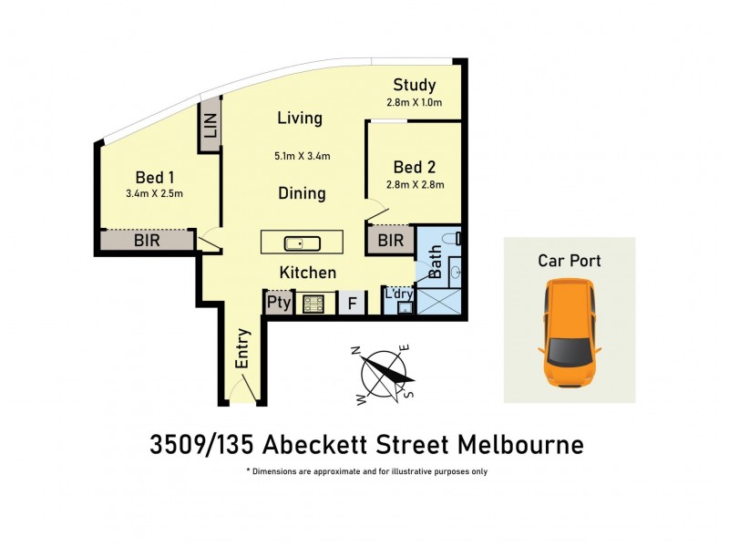 3509/135 Abeckett Street, Melbourne VIC 3000 Floorplan
