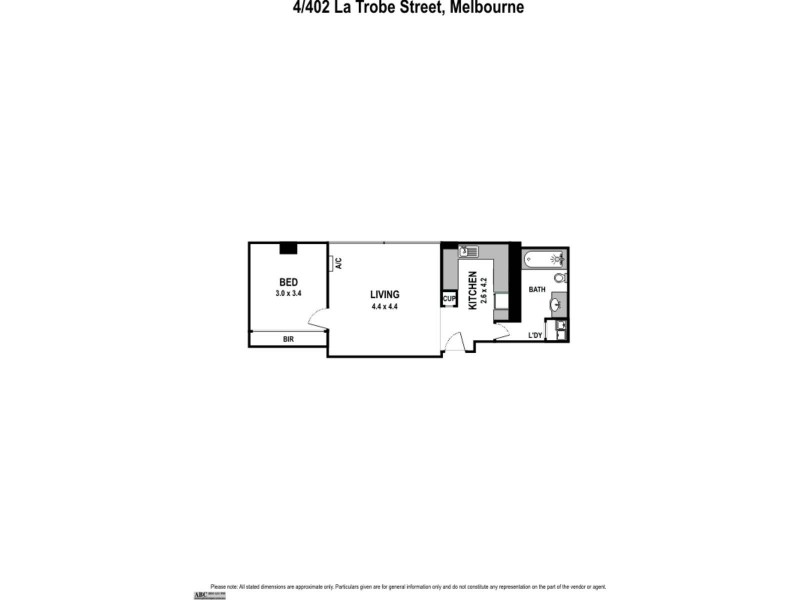 4/402 La Trobe Street, Melbourne VIC 3000 Floorplan