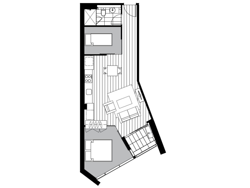 2413/33 Rose Lane, Melbourne VIC 3000 Floorplan
