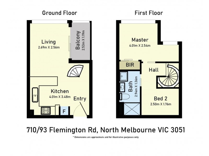 710/93 Flemington Road, North Melbourne VIC 3051 Floorplan
