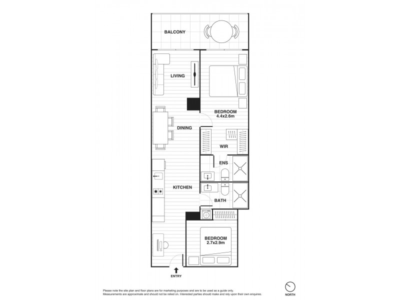 1922/199 William Street, Melbourne VIC 3000 Floorplan