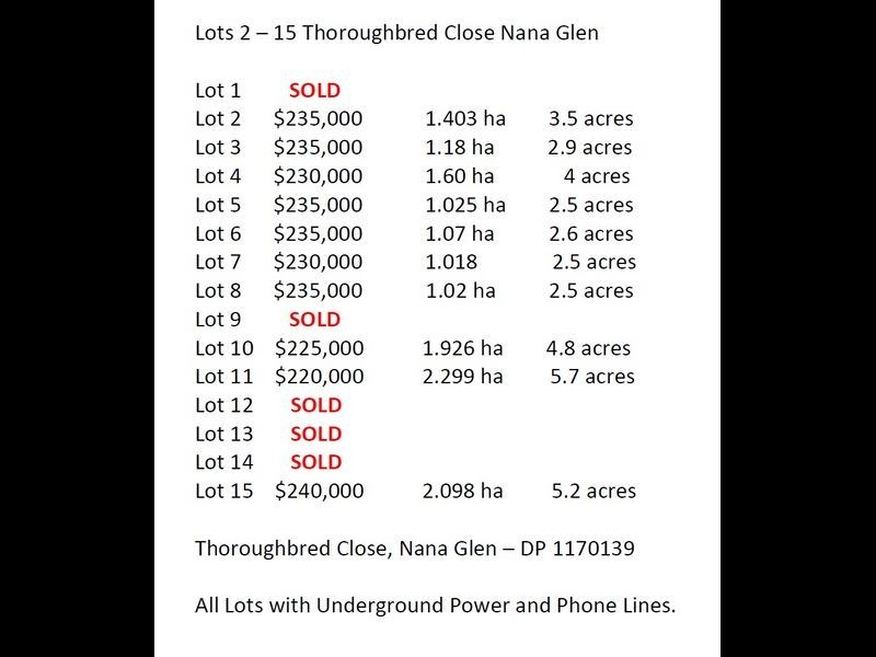Lot 2 Thoroughbred Close, Nana Glen NSW 2450