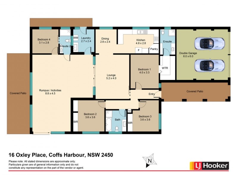 16 Oxley Place, Coffs Harbour NSW 2450 Floorplan