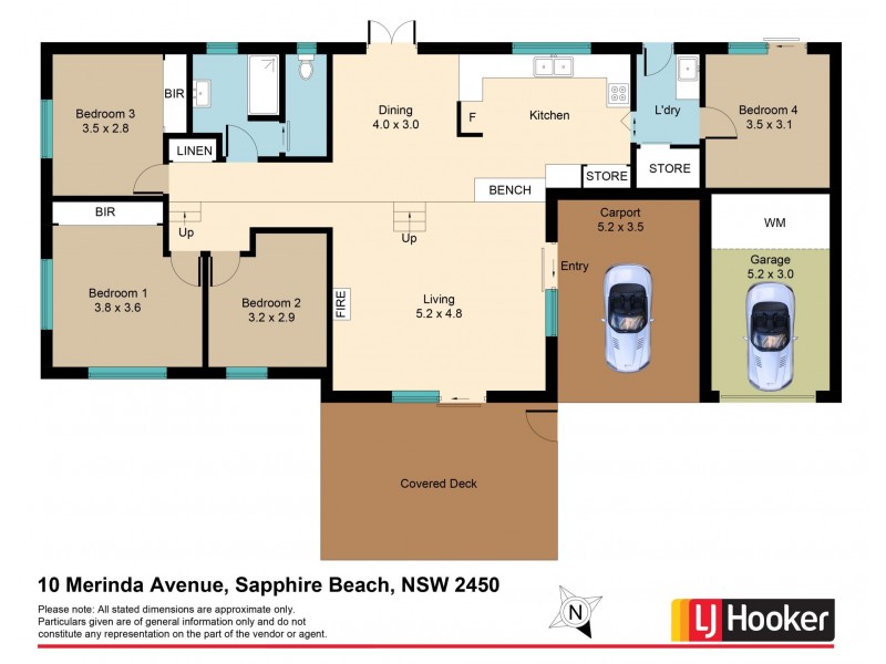 10 Merinda Avenue, Sapphire Beach NSW 2450 Floorplan