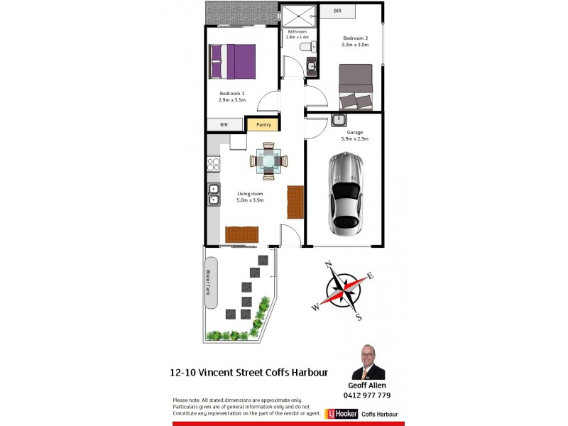 12/10 Vincent Street, Coffs Harbour NSW 2450 Floorplan