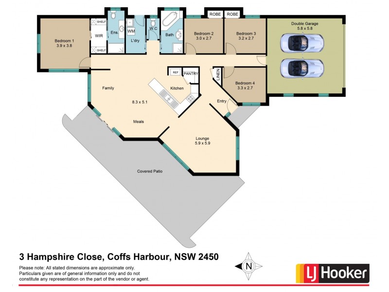 3 Hampshire Close, Coffs Harbour NSW 2450 Floorplan