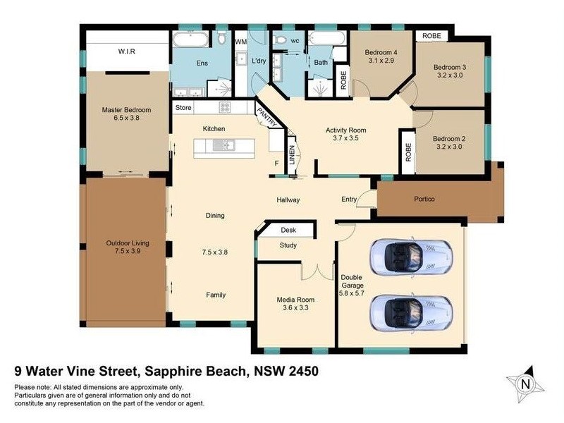 9 Water Vine Street, Sapphire Beach NSW 2450 Floorplan