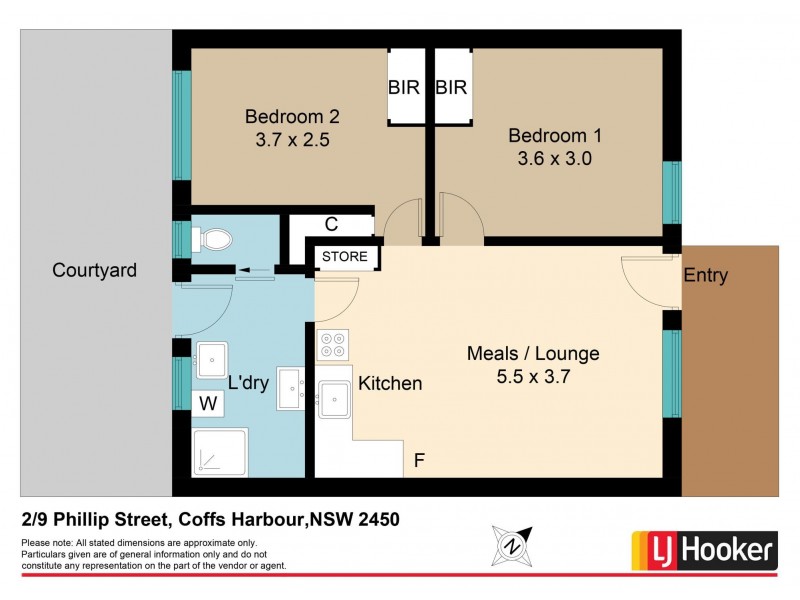 2/9 Phillip Street, Coffs Harbour NSW 2450 Floorplan