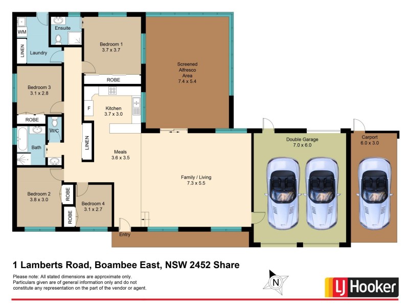 1 Lamberts Road, Boambee East NSW 2452 Floorplan