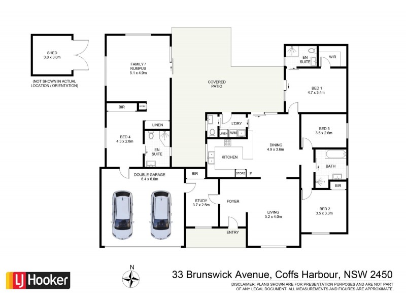33 Brunswick Avenue, Coffs Harbour NSW 2450 Floorplan