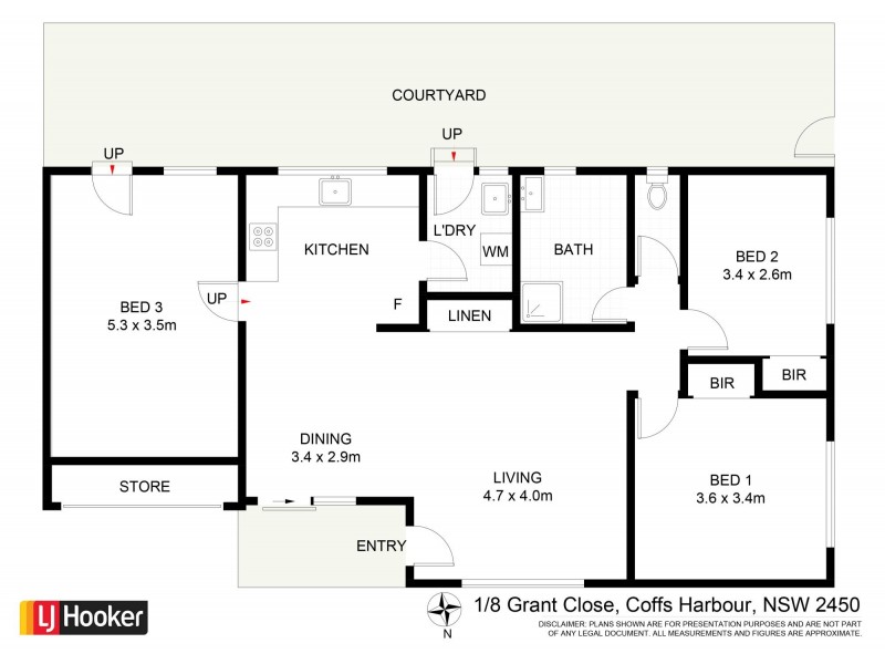 1/8 Grant Close, Coffs Harbour NSW 2450 Floorplan