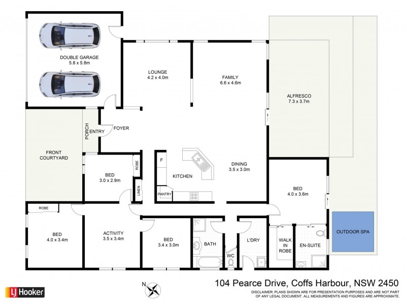 104 Pearce Drive, Coffs Harbour NSW 2450 Floorplan