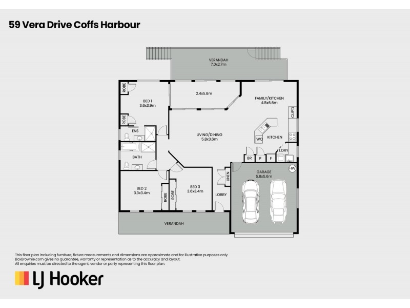 59 Vera Drive, Coffs Harbour NSW 2450 Floorplan