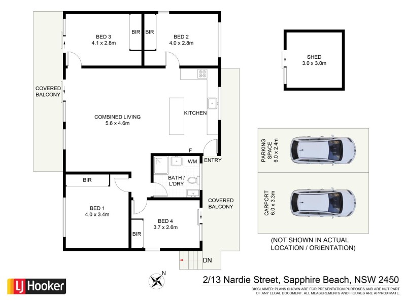2/13 Nardie Street, Sapphire Beach NSW 2450 Floorplan
