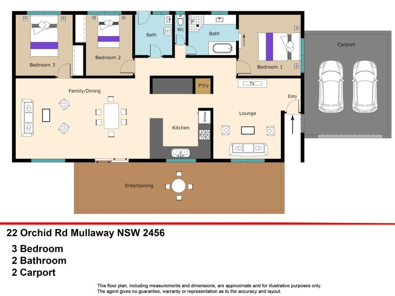 22 Orchid Road, Mullaway NSW 2456 Floorplan