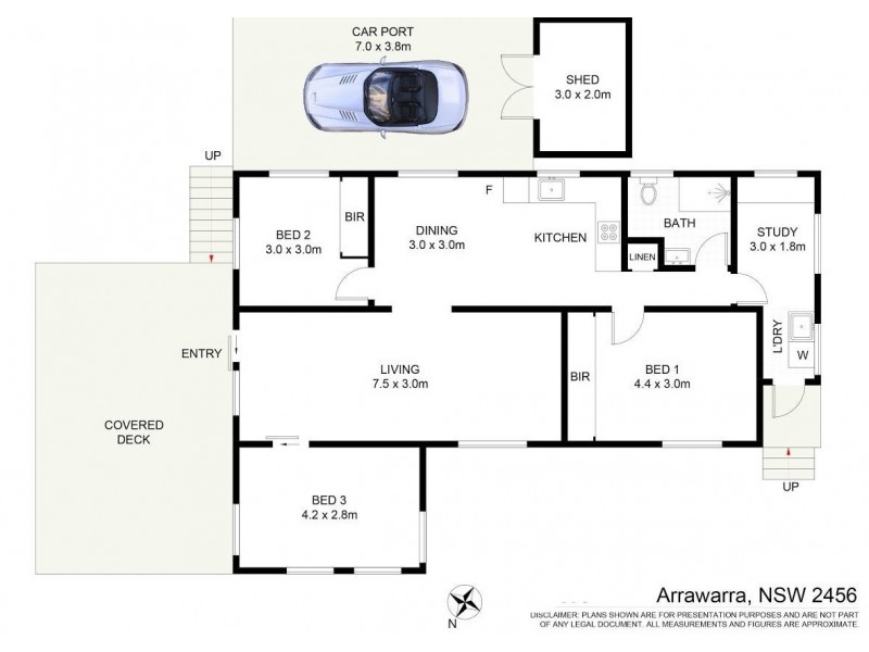 4 Hibiscus Road, Arrawarra NSW 2456 Floorplan