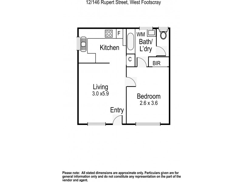 12/146 Rupert Street, West Footscray VIC 3012 Floorplan