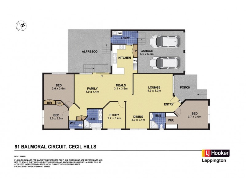 91 Balmoral Circuit, Cecil Hills NSW 2171 Floorplan