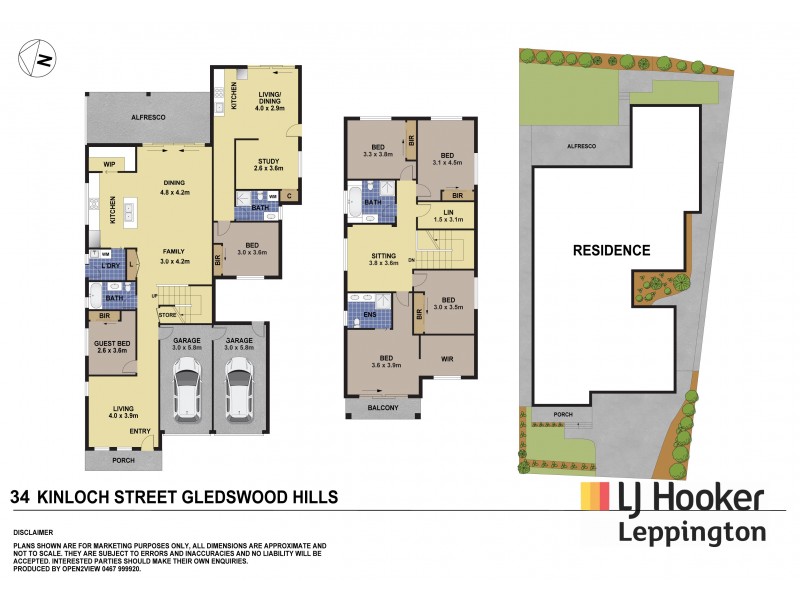 34a & 34b Kinloch Street, Gledswood Hills NSW 2557 Floorplan