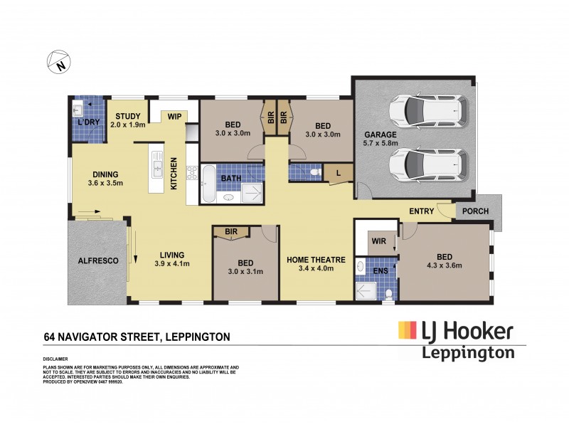 64 Navigator Street, Leppington NSW 2179 Floorplan