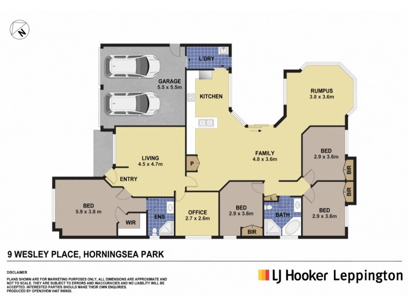 9 Wesley Place, Horningsea Park NSW 2171 Floorplan