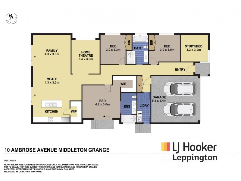 10 Ambrose Avenue, Middleton Grange NSW 2171 Floorplan
