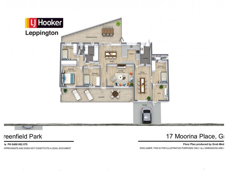 17 Moorina Close, Greenfield Park NSW 2176 Floorplan
