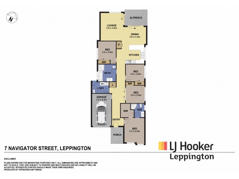 7 Navigator Street, Leppington NSW 2179 Floorplan