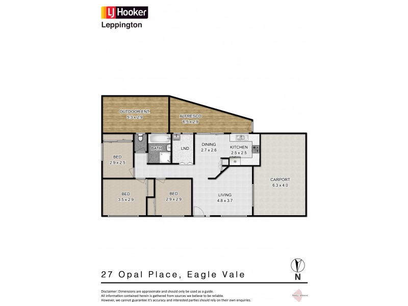27 Opal Place, Eagle Vale NSW 2558 Floorplan