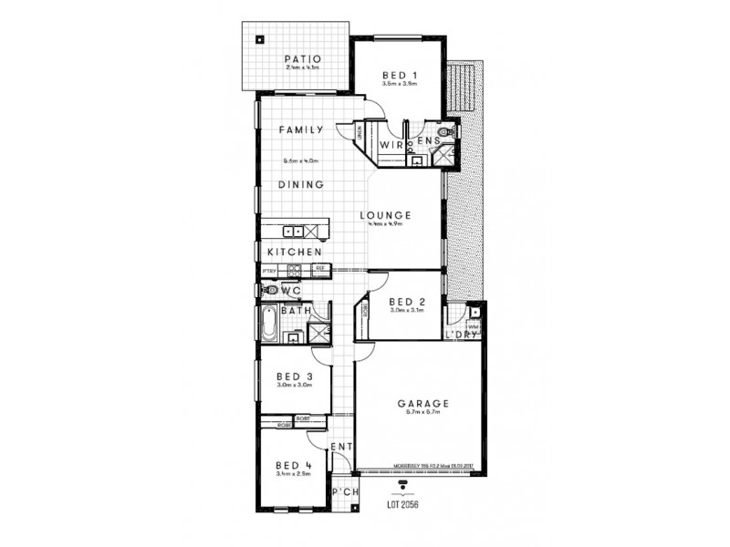 Lot 2055 Livesy Street, Oran Park NSW 2570 Floorplan