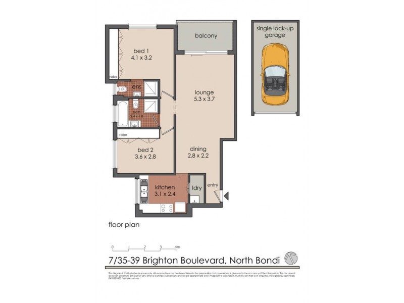 7/35-39 Brighton Boulevard, Bondi Beach NSW 2026 Floorplan