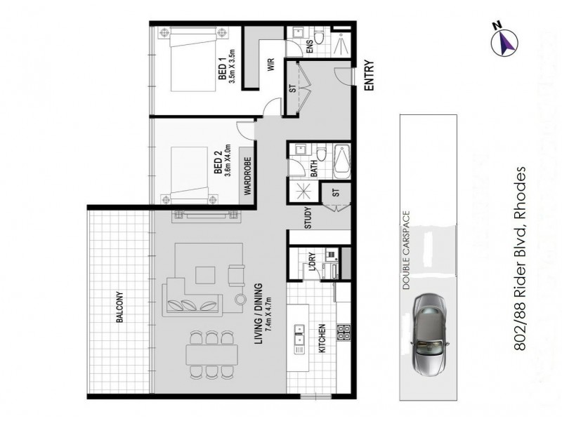 802/88 Rider, Rhodes NSW 2138