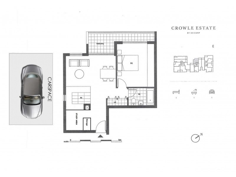 2038/2E Porter Street, Meadowbank NSW 2114 Floorplan