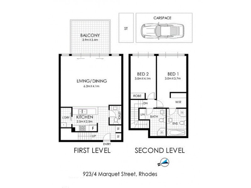 923/4 Marquet Street, Rhodes NSW 2138 Floorplan