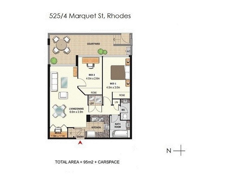 525/4 Marquet Street, Rhodes NSW 2138 Floorplan